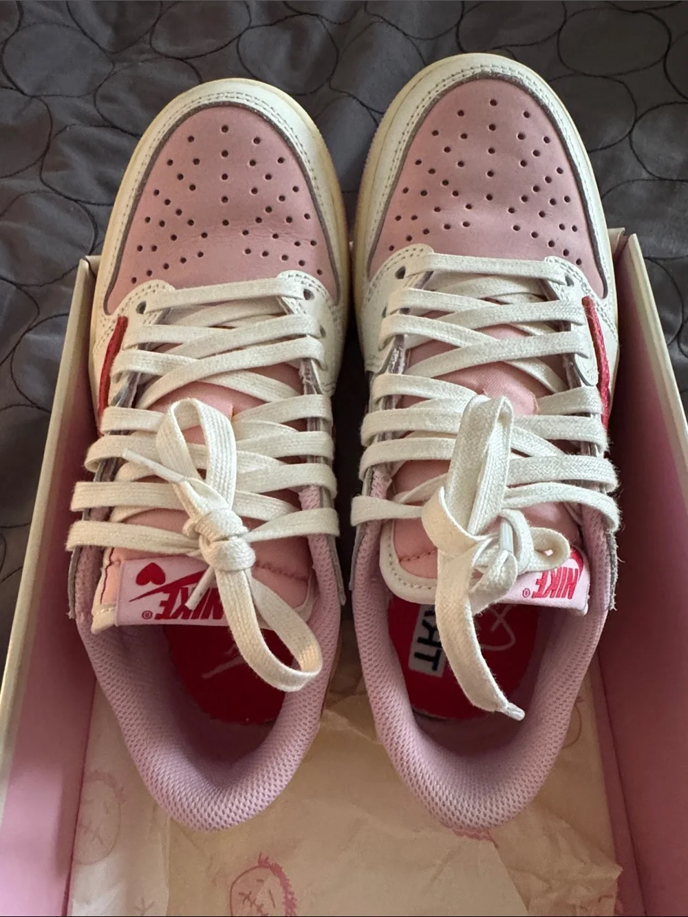 Travis Scott x Air Jordan Retro 1 Low OG ‘Sail Tropical Pink’ Size 4